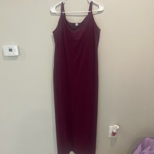 Old Navy Burgundy Slip Maxi Dress